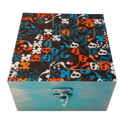 Wooden Box for Gift Giving with Persian Inspired Pattern Hibo