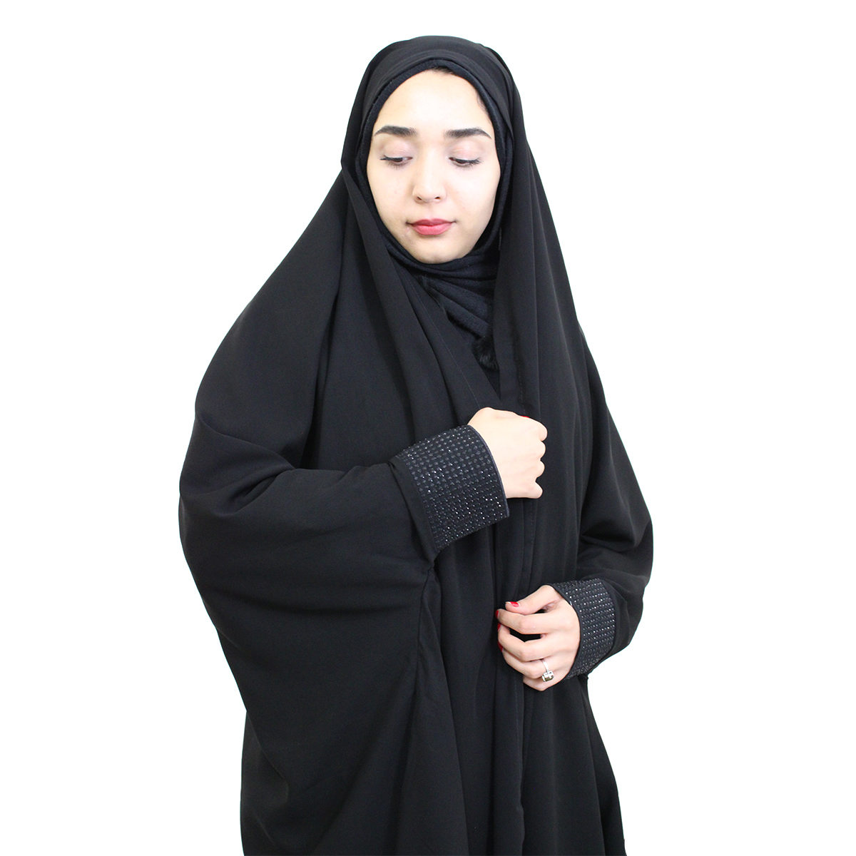 Yemeni Style Black Muslim Chador – Women’s Abaya Hijab (Yaman)