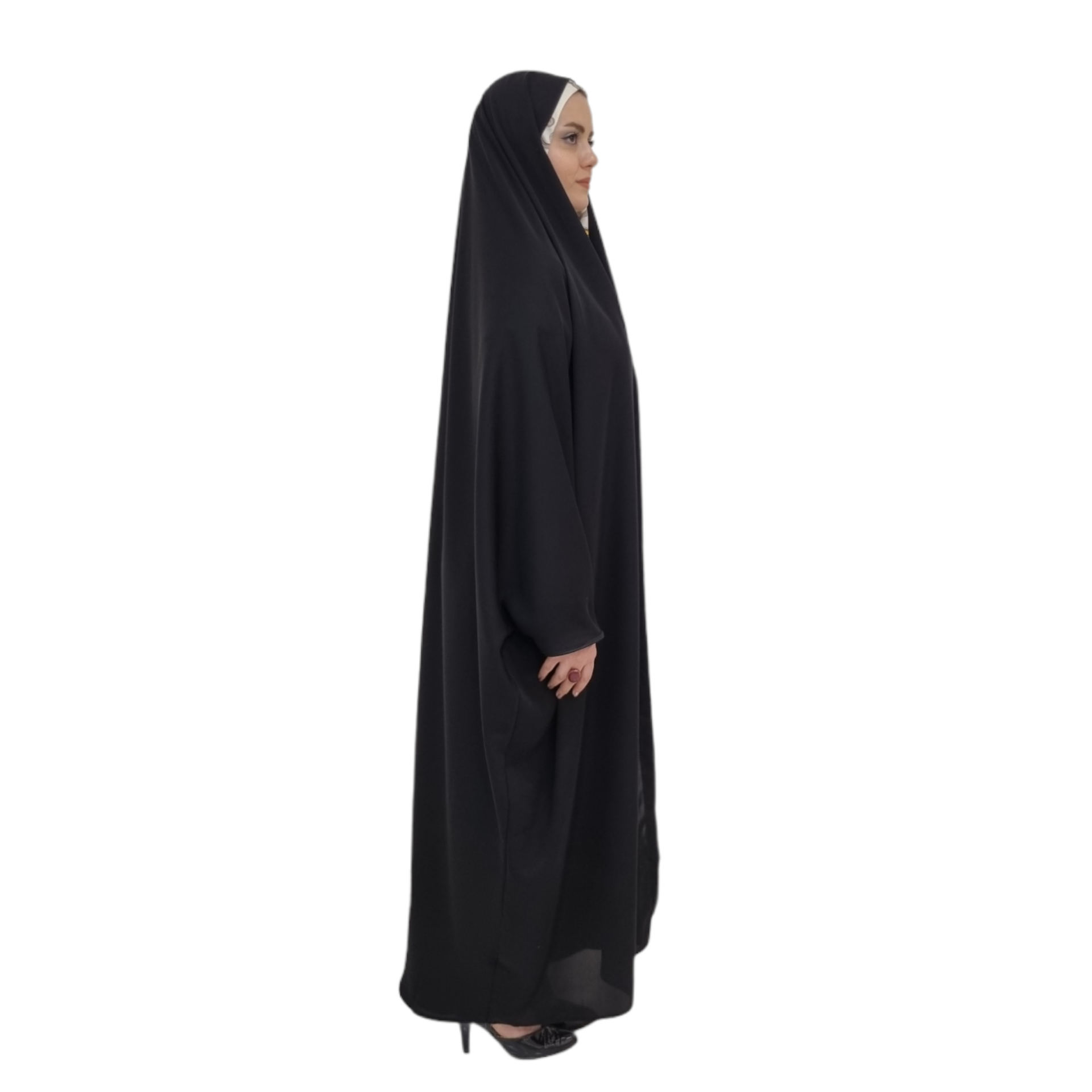 Mohseni Black Chador Abaya – Full Coverage Islamic Overhead Hijab