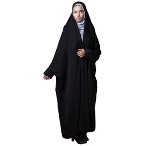 Sleeved Black Abaya Robe – Iranian Style Overhead Chador (Vira)