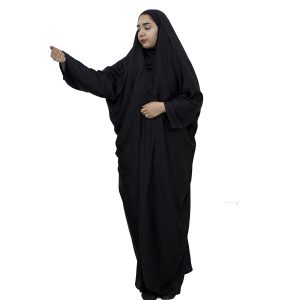 Sleeved Black Iranian Chador – Full Coverage Modest Abaya (Zhozet)
