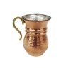 Persian Copper Cup - Handcrafted with Handle for Cold Drinks - Hammered Barik
