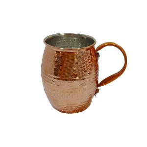 Persian Copper Cup – Handcrafted with Handle for Cold Drinks – Hammered Diba