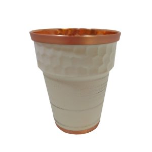 Persian Copper Cup – Handcrafted with Handle for Cold Drinks – Hammered Ladan