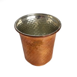 Persian Copper Cup – Handcrafted with Handle for Cold Drinks – Hammered Lana