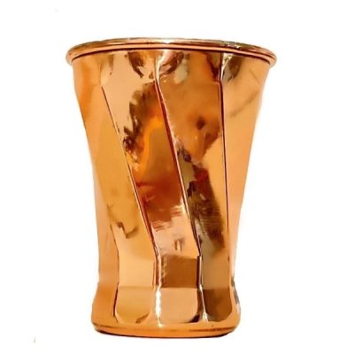 Persian Copper Cup - Handcrafted with Handle for Cold Drinks - Hammered Nano