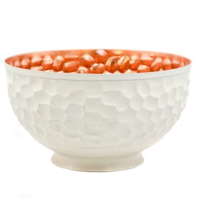 Copper Serving Bowl Suitable for Fruits Modern White Style