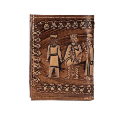 Persian Leather Bifold Wallet with Achaemenes Design