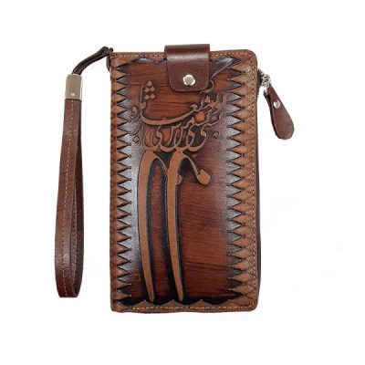 Persian Leather Long Wallet with Charmine Design