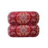 Traditional Persian Cylindrical Bolster Pillow with Elegant Termeh Fabric Afshari