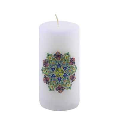 Persian Sonati Pillar Candles – Traditional Artistic Decorative Set (2-Pack)