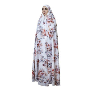 Pink Flowers Print Islamic Chador – Women’s Prayer Dress