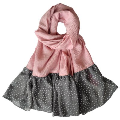Solid Pink Cotton Shawl Model Golin