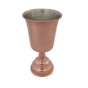 Handcrafted Persian Copper Wine Glass Stemware – Hammered Model Laleh