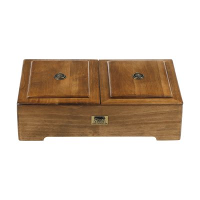 Wooden Tea Box Organizer & Storage with Integrated Warmer for Snacks - Herbal I Collection