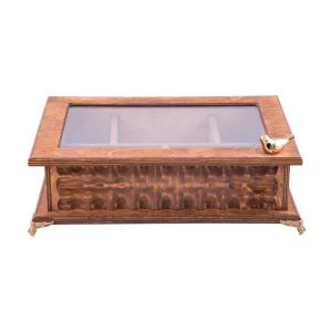 Diba Wooden Organizer Chest – Box with Sectional Tea Storage