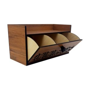 Hiva Vertical Wooden Tea Bag Holder – Compact Tea Organizer Box