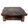 Dark Brown Wooden Tea Chest – Organizer with Sliding Storage Sections