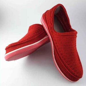 Handcrafted Persian Giveh Shoes – Mand Model Vibrant Red