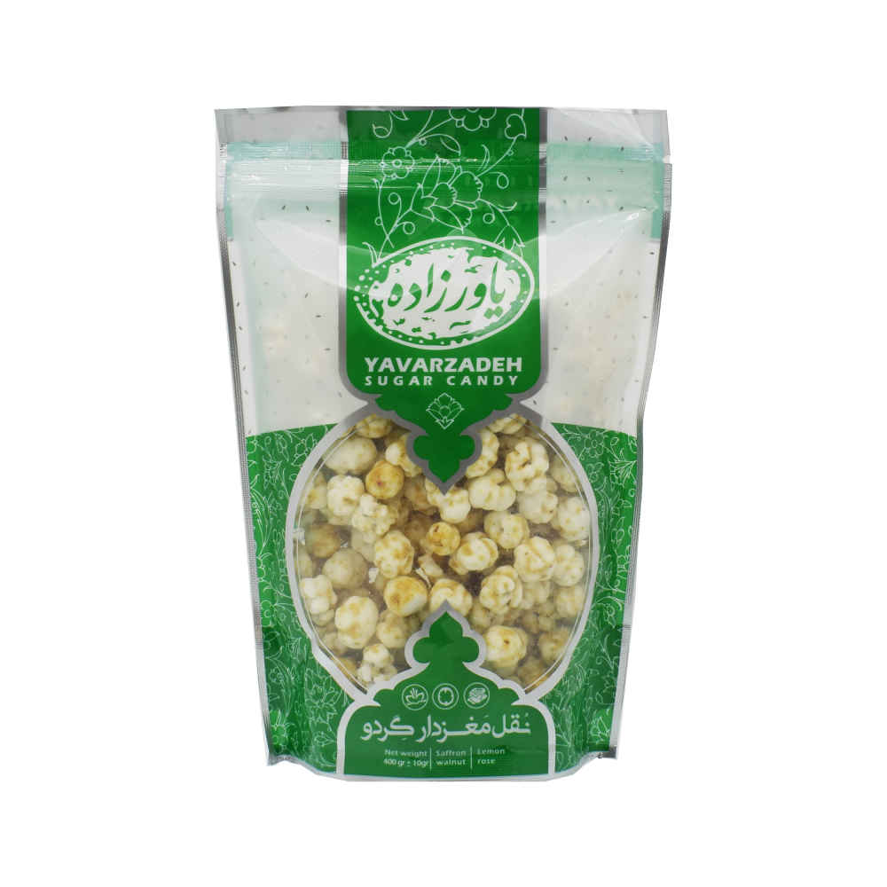 Persian Noghl – Sugar-Coated Walnut Candy with Sour Orange Blossom Petals (3x)