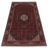 Hand-Knotted Persian Bijar Hoor 2-Meter Runner Rug (Mahi Medallion / Herati) - Red Silk & Wool