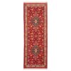 Hand-Knotted Persian Qom Nafas 2-Meter Runner Rug (Classical Floral Medallion) - Red Kork Wool
