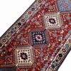 Hand-Knotted Persian Bakhtiyari Ghashghaei Runner Rug (Tribal Geometric Diamond) - Red Wool