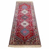 Hand-Knotted Persian Bakhtiyari Ghashghaei Runner Rug (Tribal Geometric Diamond) - Red Wool