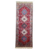 Hand-Knotted Persian Bakhtiyari Ghashghaei Runner Rug (Tribal Geometric Diamond) - Red Wool