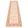 Hand-Knotted Persian Tabriz Yara Runner Rug (Elegant All-over Floral) - Cream Silk & Wool