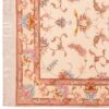 Hand-Knotted Persian Tabriz Yara Runner Rug (Elegant All-over Floral) - Cream Silk & Wool