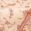 Hand-Knotted Persian Tabriz Yara Runner Rug (Elegant All-over Floral) - Cream Silk & Wool