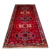Hand-Knotted Persian Shiraz Koli Runner Rug (Qashqai Geometric Diamond) - Red Wool