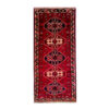 Hand-Knotted Persian Shiraz Koli Runner Rug (Qashqai Geometric Diamond) - Red Wool