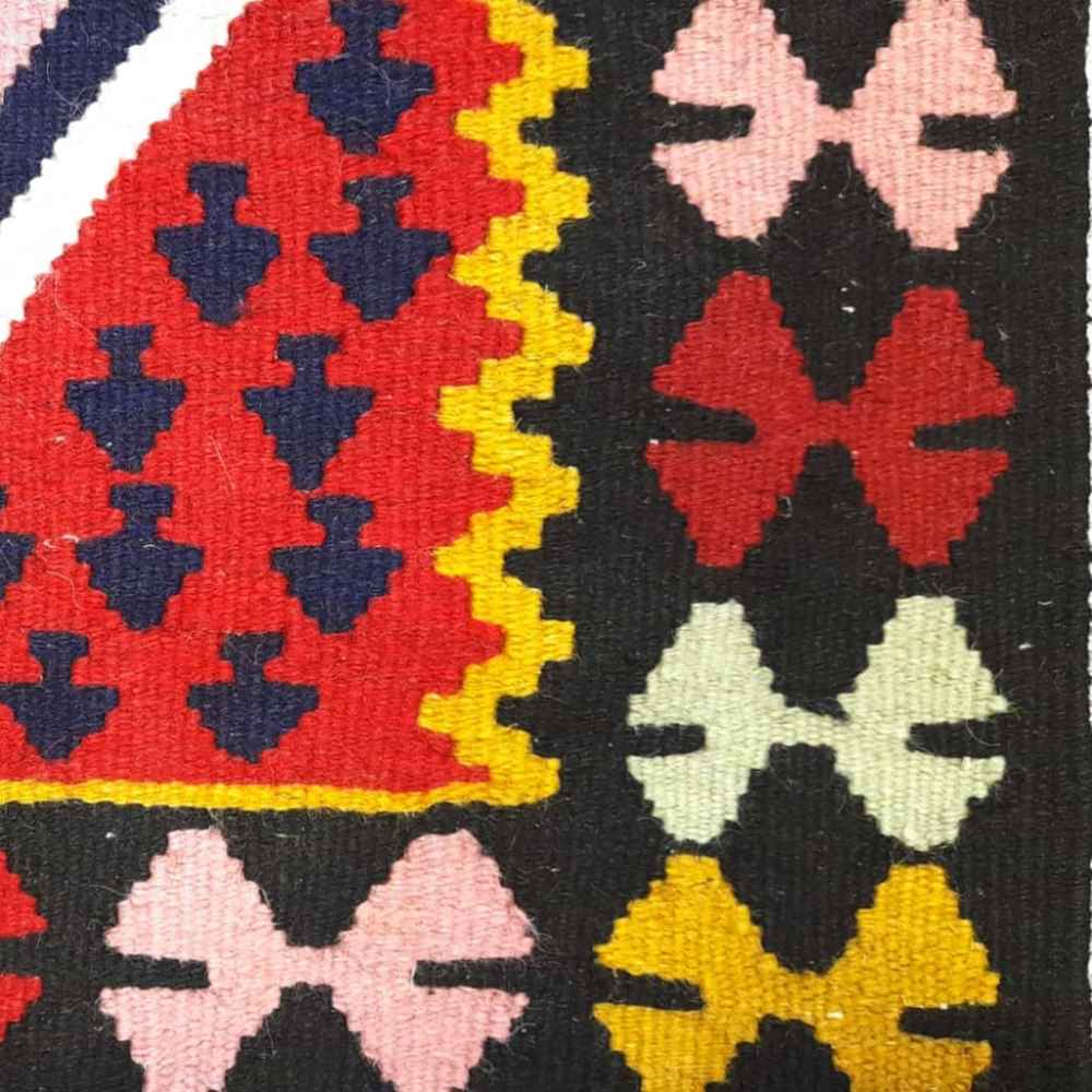 Aran Geometric Kilim Rug – Authentic Handwoven Persian Wool from Ardabil