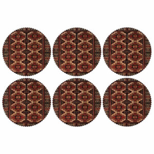 Brown Fabric Placemats Under the Plate – Model Sayeh