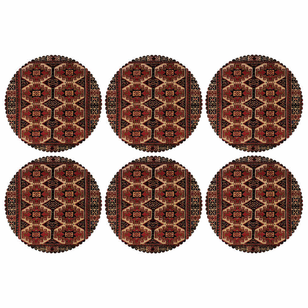 Brown Fabric Placemats Under the Plate – Model Sayeh