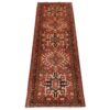 Hand-Knotted Persian Azin Runner Rug (Tribal Geometric Medallion Pattern) - Brown Wool