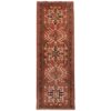 Hand-Knotted Persian Azin Runner Rug (Tribal Geometric Medallion Pattern) - Brown Wool
