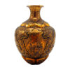 Handcrafted Persian Engraved Copper Vase with a Leyli-o-Majnoon Design, Featuring a Beautiful Floral Motif for Single Stems
