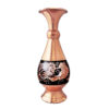 Handcrafted Persian Engraved Copper Vase, Featuring the Ronak Design with a Beautiful Floral Motif for Decorative Use
