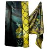 Persian Printed Silk Shawl Double Sided Artistic Calligraphy Morghe Amin