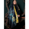 Persian Printed Silk Shawl Double Sided Artistic Calligraphy Morghe Amin