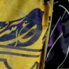 Persian Printed Silk Shawl Double Sided Artistic Calligraphy Morghe Amin