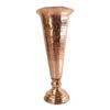 Handcrafted Decorative Persian Hammered Copper Vase with a Trumpet Silhouette, Featuring the Cone Model for a Bold Look
