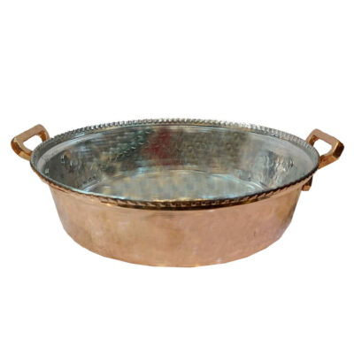 Persian Copper Sauté Pan - Handcrafted Asa Hammered Design