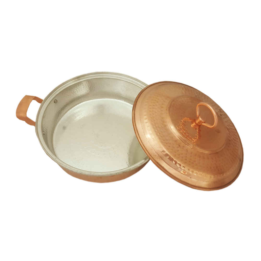 Persian Copper Sauté Pan with Lid – Dara Hammered Model