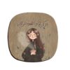 Jahan Persian Calligraphy Coasters – Round Wooden Drink Protector Set