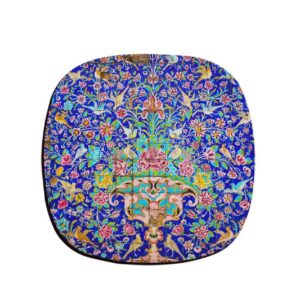 Sonati Persian Floral Coasters – Round Wooden Artistic Drink Protector Set