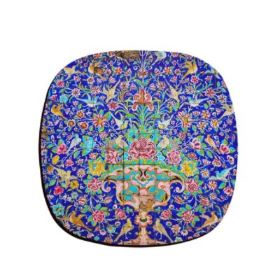 Sonati Persian Floral Coasters – Round Wooden Artistic Drink Protector Set